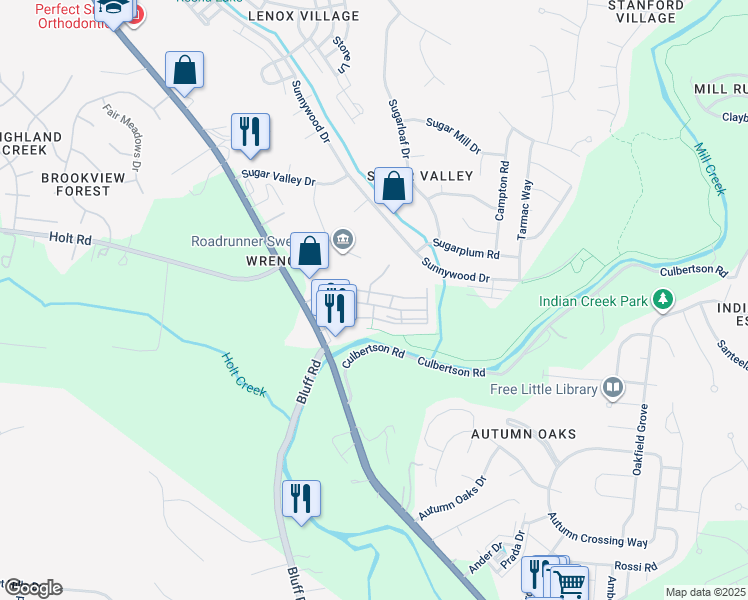 map of restaurants, bars, coffee shops, grocery stores, and more near 8511 Burnham Lane in Nashville