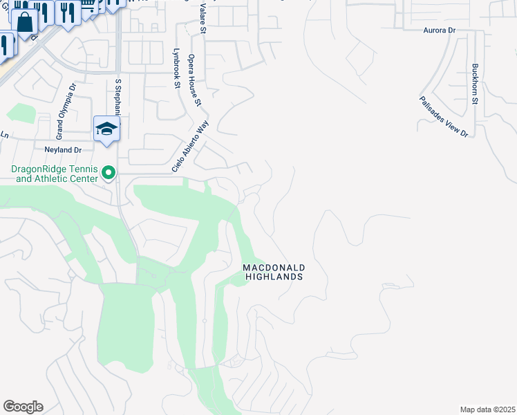 map of restaurants, bars, coffee shops, grocery stores, and more near 430 Serenity Point Drive in Henderson