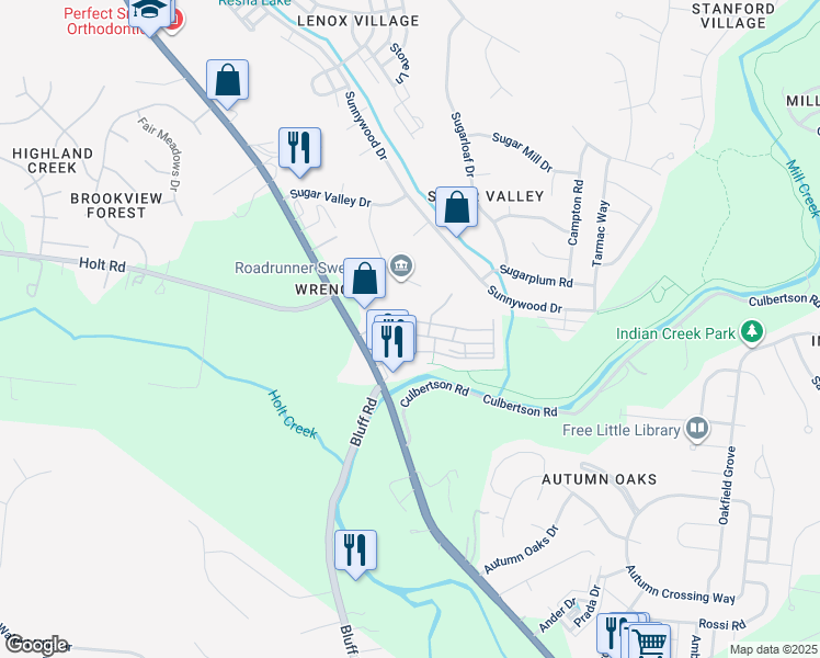 map of restaurants, bars, coffee shops, grocery stores, and more near 6768 Sugar Hill Drive in Nashville