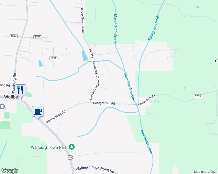 map of restaurants, bars, coffee shops, grocery stores, and more near 205 Brookview Drive in Winston-Salem