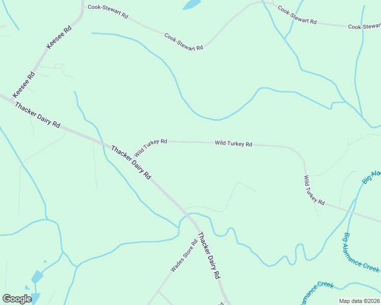 map of restaurants, bars, coffee shops, grocery stores, and more near 5430 Wild Turkey Road in Whitsett