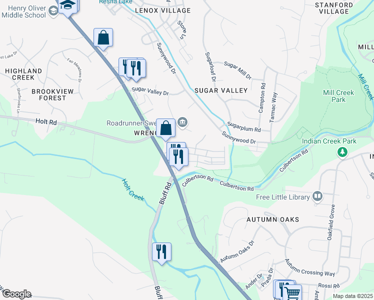 map of restaurants, bars, coffee shops, grocery stores, and more near 6768 Sugar Hill Drive in Nashville
