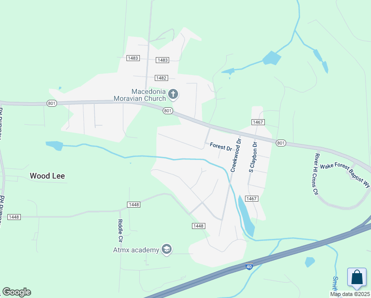 map of restaurants, bars, coffee shops, grocery stores, and more near 182 Woodburn Place in Advance