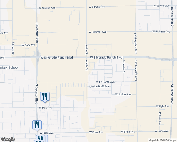 map of restaurants, bars, coffee shops, grocery stores, and more near 9807 Ravenstone Street in Las Vegas