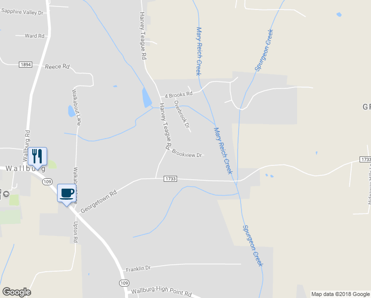 map of restaurants, bars, coffee shops, grocery stores, and more near 205 Brookview Drive in Winston-Salem