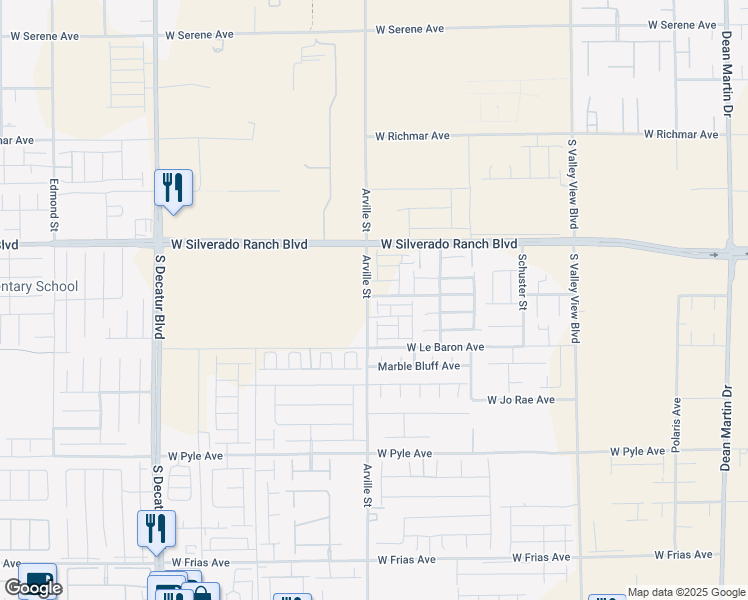map of restaurants, bars, coffee shops, grocery stores, and more near 9807 Ravenstone Street in Las Vegas