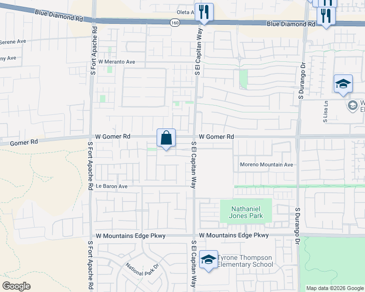 map of restaurants, bars, coffee shops, grocery stores, and more near 9029 Bridal Creek Avenue in Las Vegas