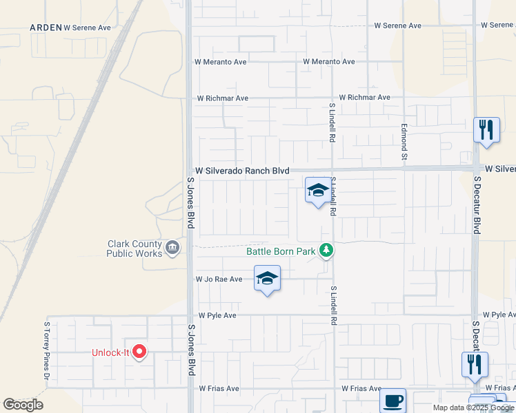 map of restaurants, bars, coffee shops, grocery stores, and more near 9793 Lone Canary Court in Las Vegas