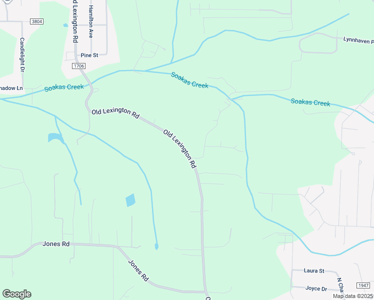 map of restaurants, bars, coffee shops, grocery stores, and more near 7121 Old Lexington Road in Winston-Salem