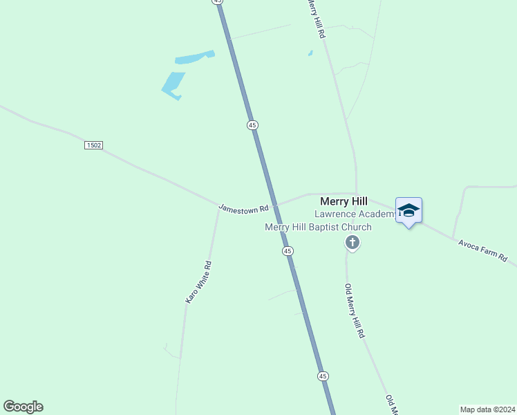 map of restaurants, bars, coffee shops, grocery stores, and more near 327 Jamestown Road in Merry Hill