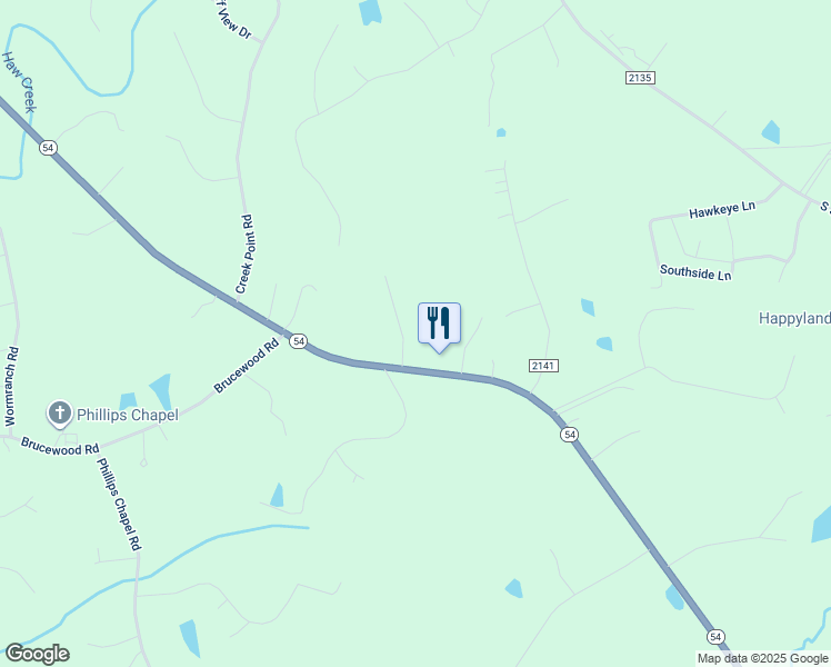 map of restaurants, bars, coffee shops, grocery stores, and more near 4021 Mackenzie Drive in Haw River