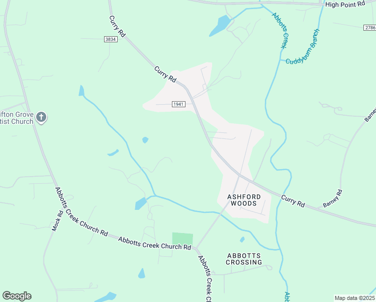 map of restaurants, bars, coffee shops, grocery stores, and more near 1533 Curry Road in Kernersville