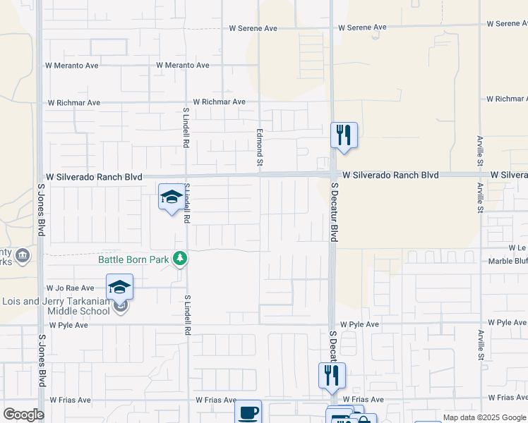 map of restaurants, bars, coffee shops, grocery stores, and more near 9771 Panther Hollow Street in Las Vegas