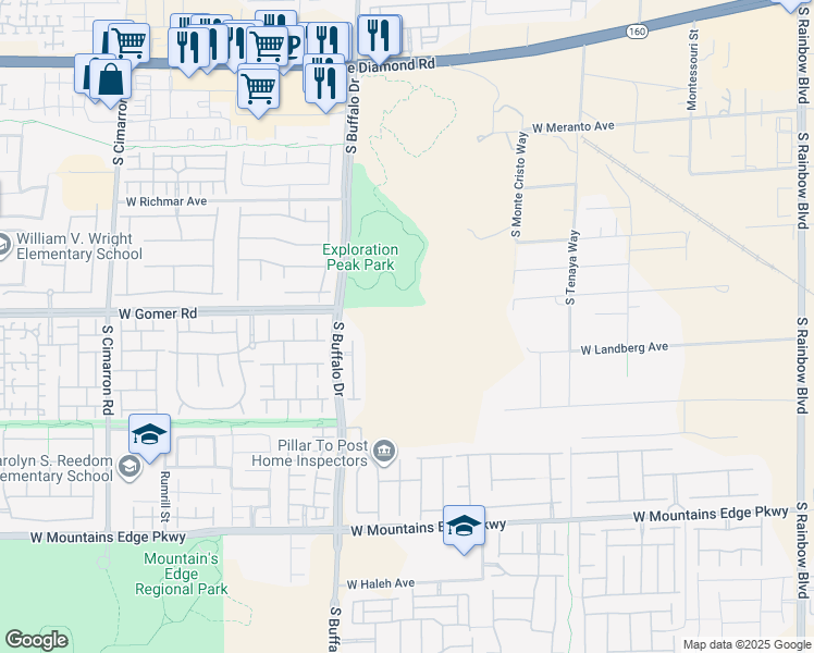 map of restaurants, bars, coffee shops, grocery stores, and more near in Las Vegas