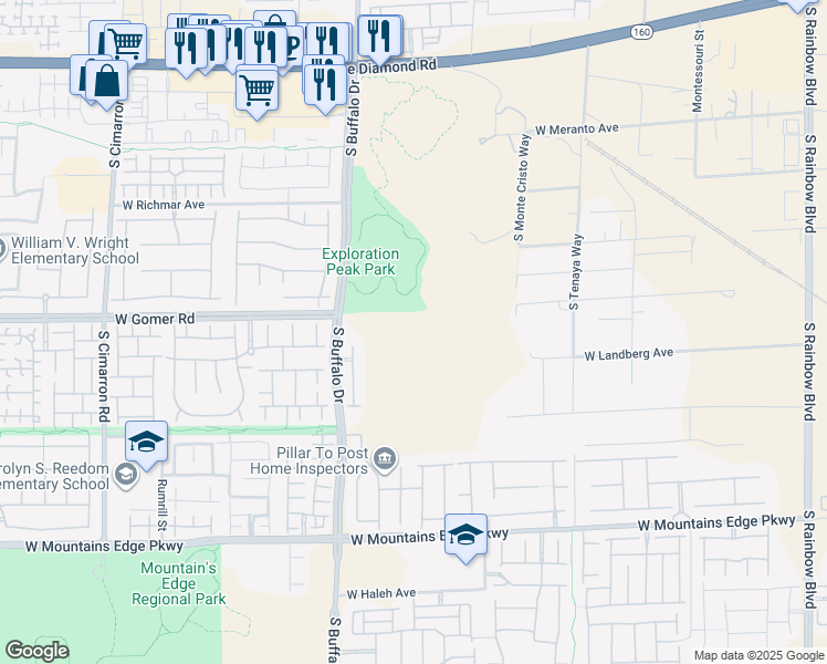 map of restaurants, bars, coffee shops, grocery stores, and more near in Las Vegas