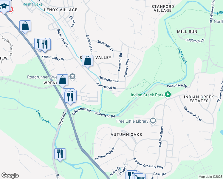 map of restaurants, bars, coffee shops, grocery stores, and more near 6741 Sunnywood Drive in Nashville