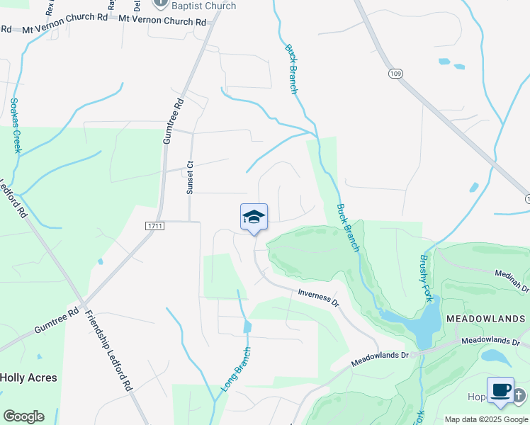 map of restaurants, bars, coffee shops, grocery stores, and more near 338 Wentworth Drive in Winston-Salem