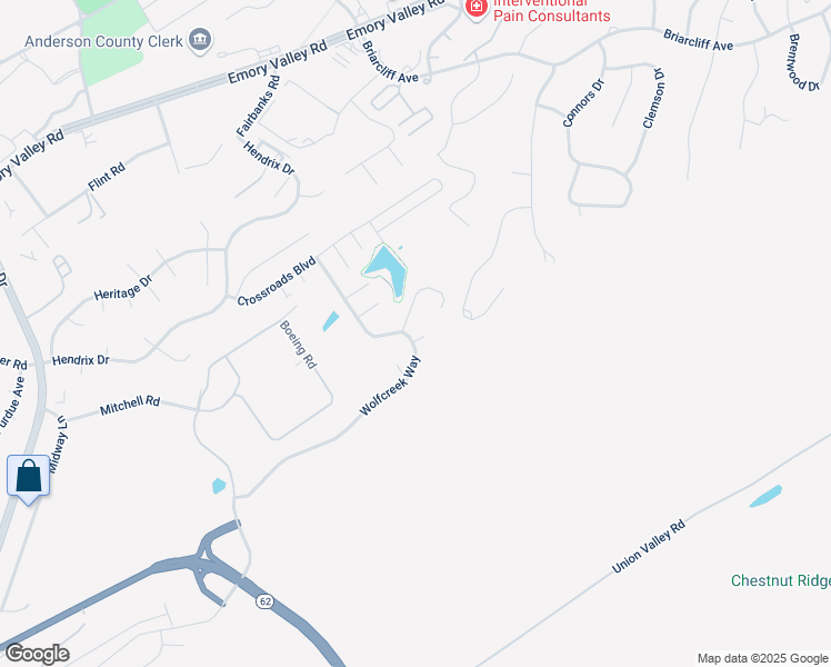 map of restaurants, bars, coffee shops, grocery stores, and more near 101 Copper Ridge Court in Oak Ridge
