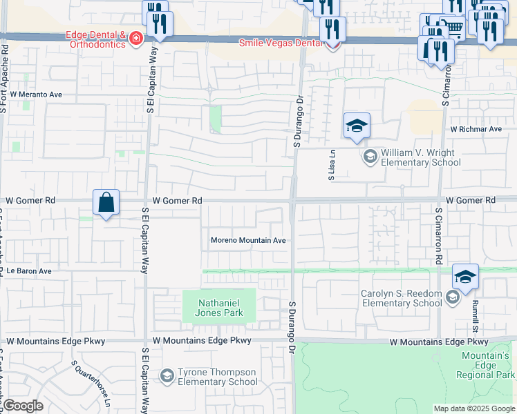 map of restaurants, bars, coffee shops, grocery stores, and more near 8690 Arcata Coast Avenue in Las Vegas