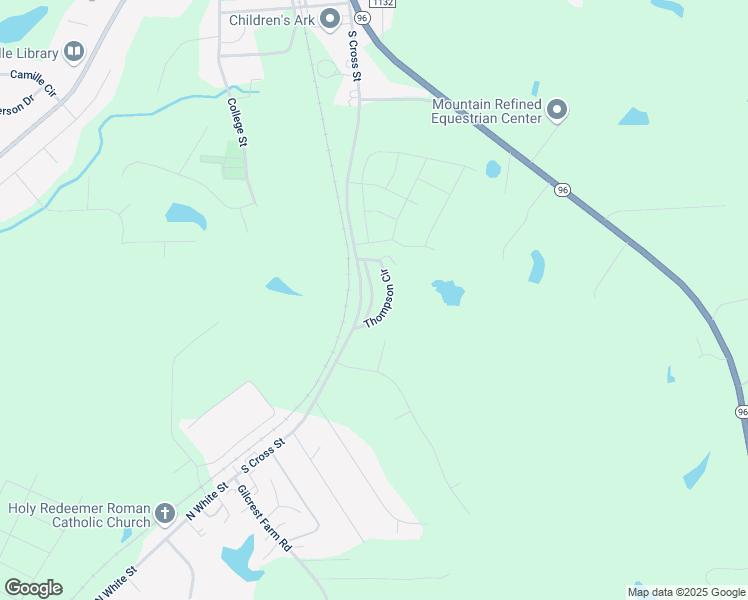 map of restaurants, bars, coffee shops, grocery stores, and more near 34 Thompson Circle in Youngsville