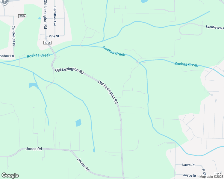 map of restaurants, bars, coffee shops, grocery stores, and more near 7121 Old Lexington Road in Winston-Salem