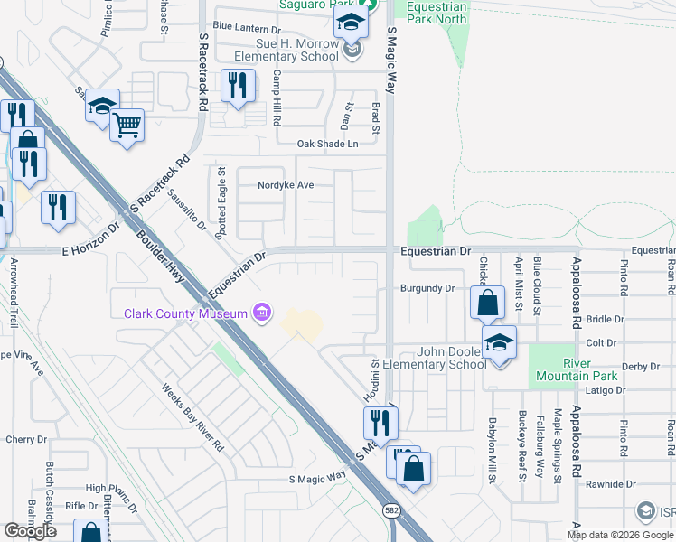 map of restaurants, bars, coffee shops, grocery stores, and more near 1820 Pendleton Ridge Street in Henderson