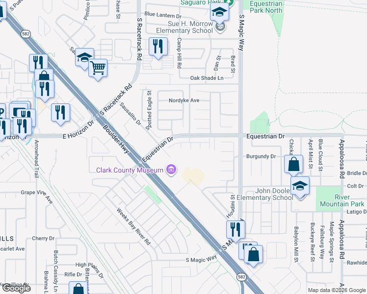 map of restaurants, bars, coffee shops, grocery stores, and more near 1073 Langston Ranch Avenue in Henderson