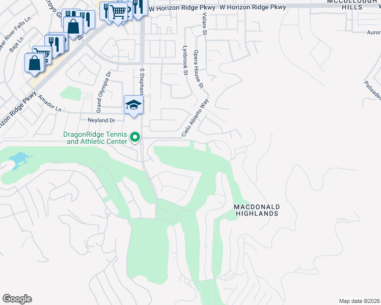 map of restaurants, bars, coffee shops, grocery stores, and more near in Henderson