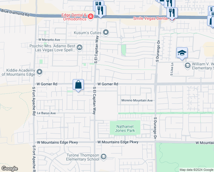 map of restaurants, bars, coffee shops, grocery stores, and more near 8922 Oceanside Slopes Avenue in Las Vegas