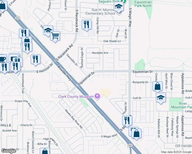 map of restaurants, bars, coffee shops, grocery stores, and more near 1073 Langston Ranch Avenue in Henderson