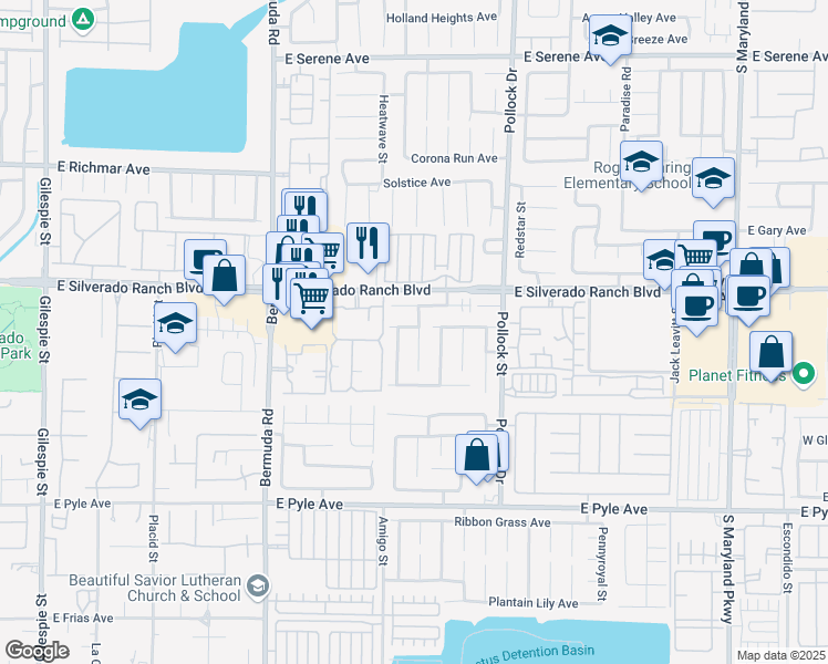 map of restaurants, bars, coffee shops, grocery stores, and more near 9771 Altadena Street in Las Vegas