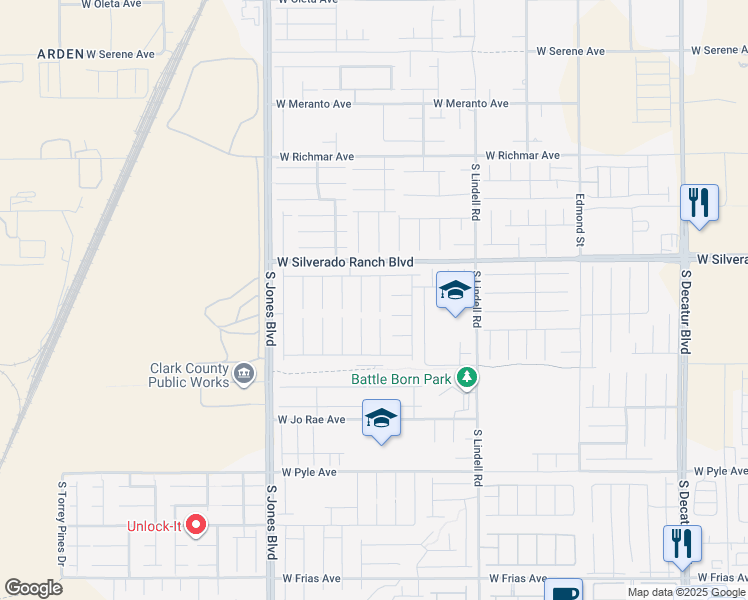 map of restaurants, bars, coffee shops, grocery stores, and more near 9793 Lone Canary Court in Las Vegas