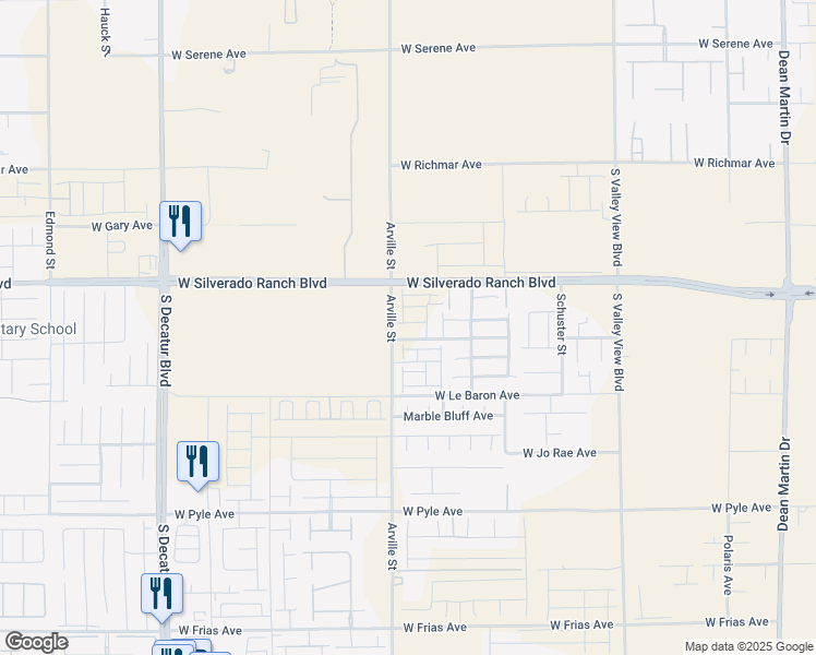 map of restaurants, bars, coffee shops, grocery stores, and more near 4371 Sunburst Spring Avenue in Las Vegas