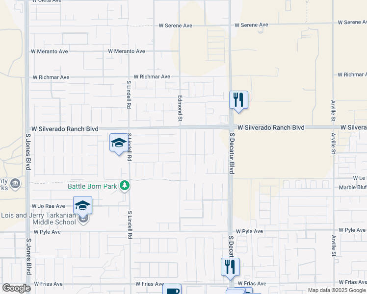 map of restaurants, bars, coffee shops, grocery stores, and more near 9771 Panther Hollow Street in Las Vegas