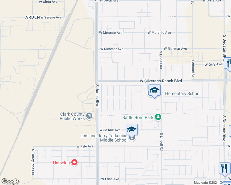 map of restaurants, bars, coffee shops, grocery stores, and more near 9768 Golden Thread Court in Las Vegas