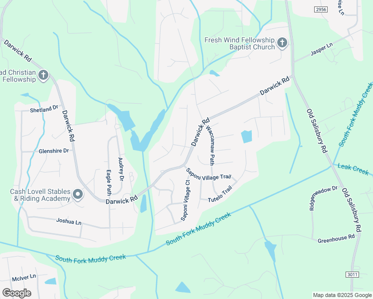 map of restaurants, bars, coffee shops, grocery stores, and more near 2106 Craver Meadows Drive in Winston-Salem