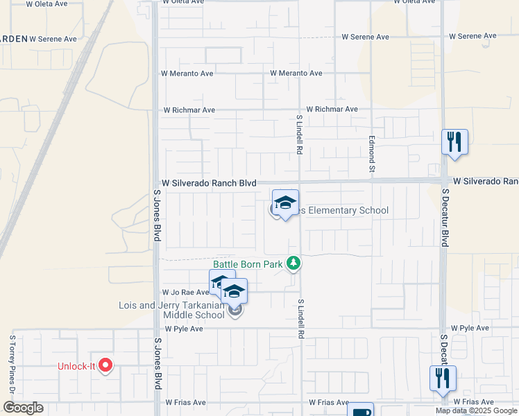 map of restaurants, bars, coffee shops, grocery stores, and more near 9782 Smokey Moon Street in Las Vegas
