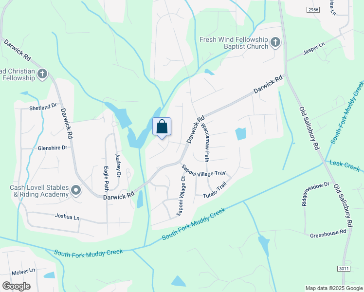 map of restaurants, bars, coffee shops, grocery stores, and more near 2106 Craver Meadows Drive in Winston-Salem
