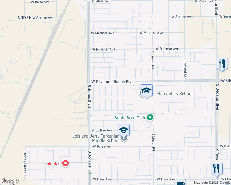 map of restaurants, bars, coffee shops, grocery stores, and more near 9767 Cadence Creek Court in Las Vegas