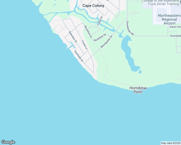 map of restaurants, bars, coffee shops, grocery stores, and more near 719 Surfside Drive in Edenton