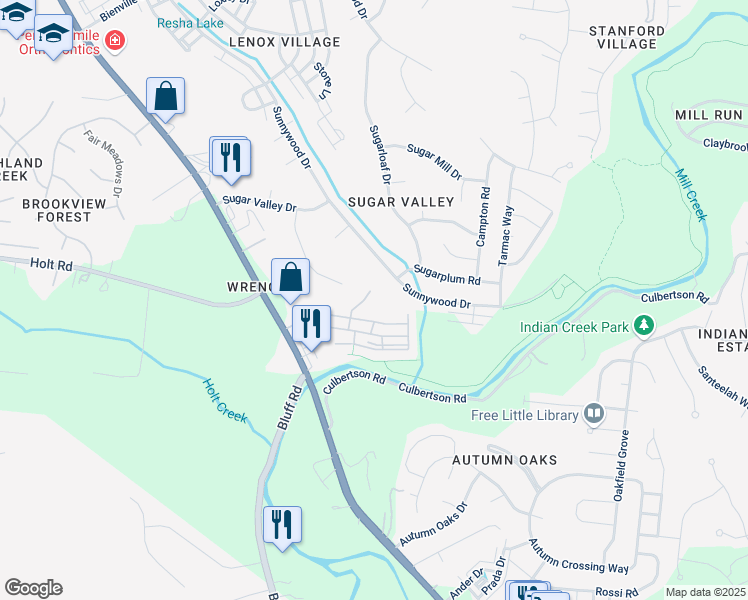 map of restaurants, bars, coffee shops, grocery stores, and more near 8605 Peckham Lane in Nashville