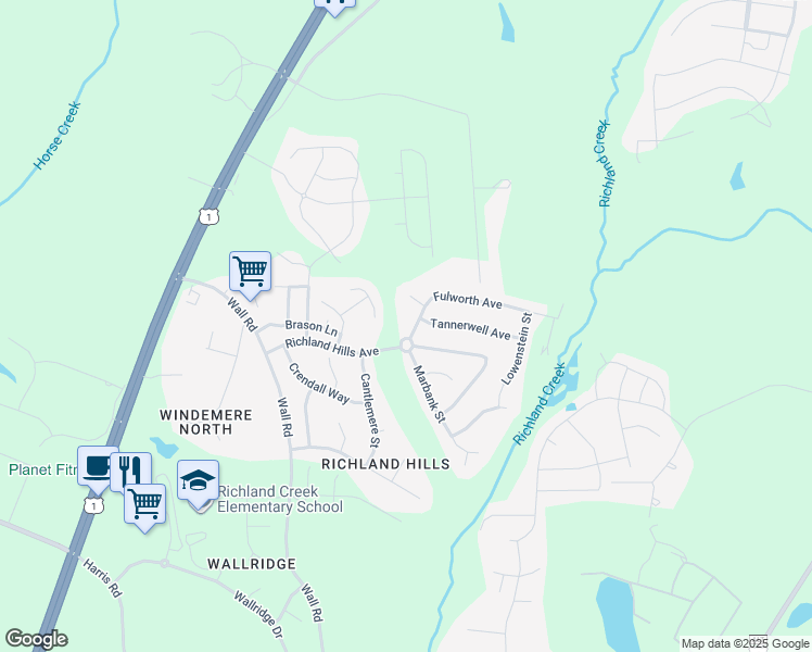 map of restaurants, bars, coffee shops, grocery stores, and more near 948 Fulworth Avenue in Wake Forest