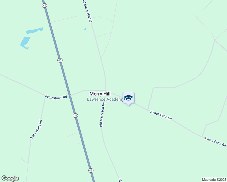 map of restaurants, bars, coffee shops, grocery stores, and more near 135 Avoca Farm Road in Merry Hill