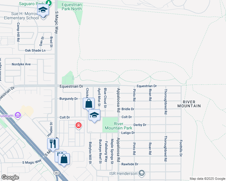 map of restaurants, bars, coffee shops, grocery stores, and more near 1432 Cornsilk Court in Henderson