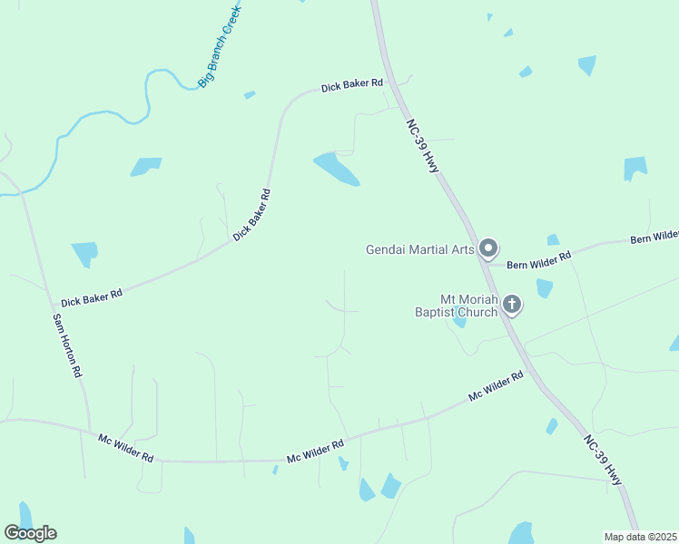 map of restaurants, bars, coffee shops, grocery stores, and more near 205 Willow Ridge Drive in Louisburg