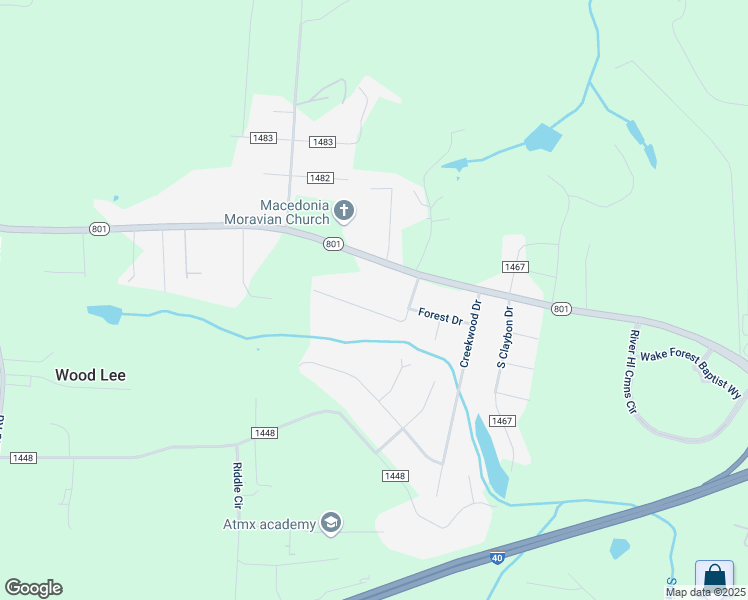 map of restaurants, bars, coffee shops, grocery stores, and more near 182 Woodburn Place in Advance