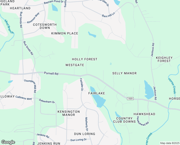 map of restaurants, bars, coffee shops, grocery stores, and more near 2632 Purnell Road in Wake Forest