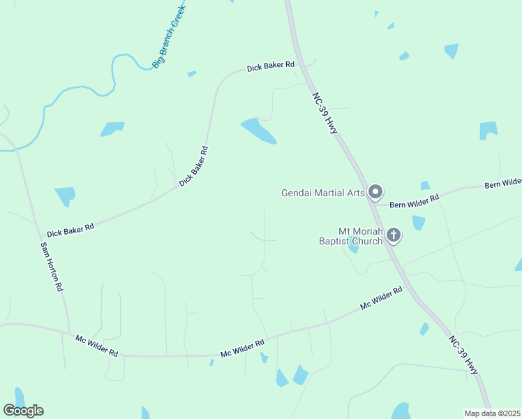 map of restaurants, bars, coffee shops, grocery stores, and more near 205 Willow Ridge Drive in Louisburg