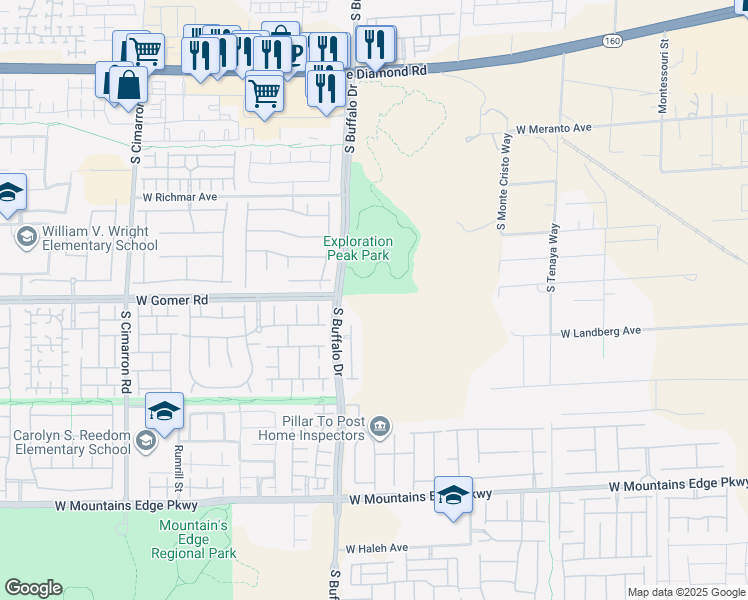 map of restaurants, bars, coffee shops, grocery stores, and more near in Las Vegas
