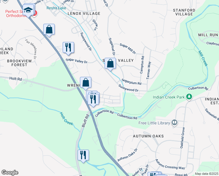 map of restaurants, bars, coffee shops, grocery stores, and more near 8605 Peckham Lane in Nashville